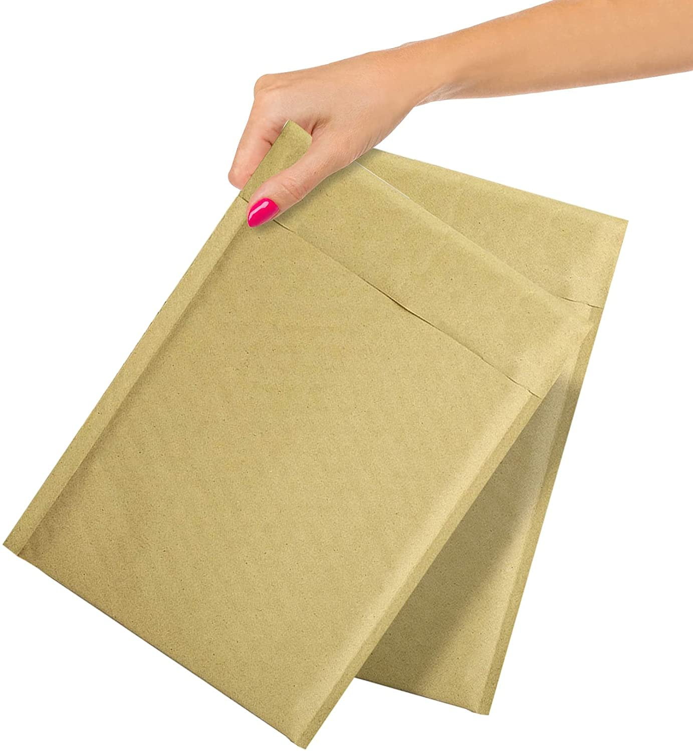 50 PC 7.25x12 Kraft Bubble Mailers Self Seal Shipping Bags Padded Envelope #1