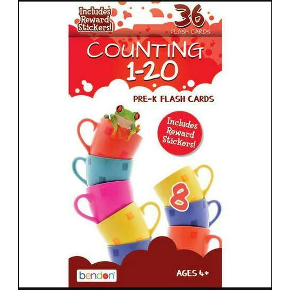 Bendon 36ct Counting 1 to 20 Flash Cards Set