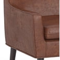 thumbnail image 5 of Simpli Home Robson 31 inch Wide Contemporary Accent Chair in Distressed Saddle Brown Faux Leather, 5 of 14