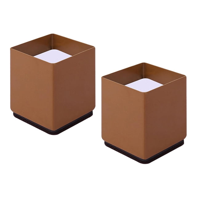 Elevador de mesa de cama de acero al carbono, elevador de sofás, elevadores para camas, Cuadrado 6x5cm Marrón