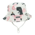 thumbnail image 5 of HUANBAI Kids Adjustable Chin Strap Sun Protection Hats Summer Spring Sun Hat Cute Outdoor Beach Bucket Cap One Size, 5 of 5