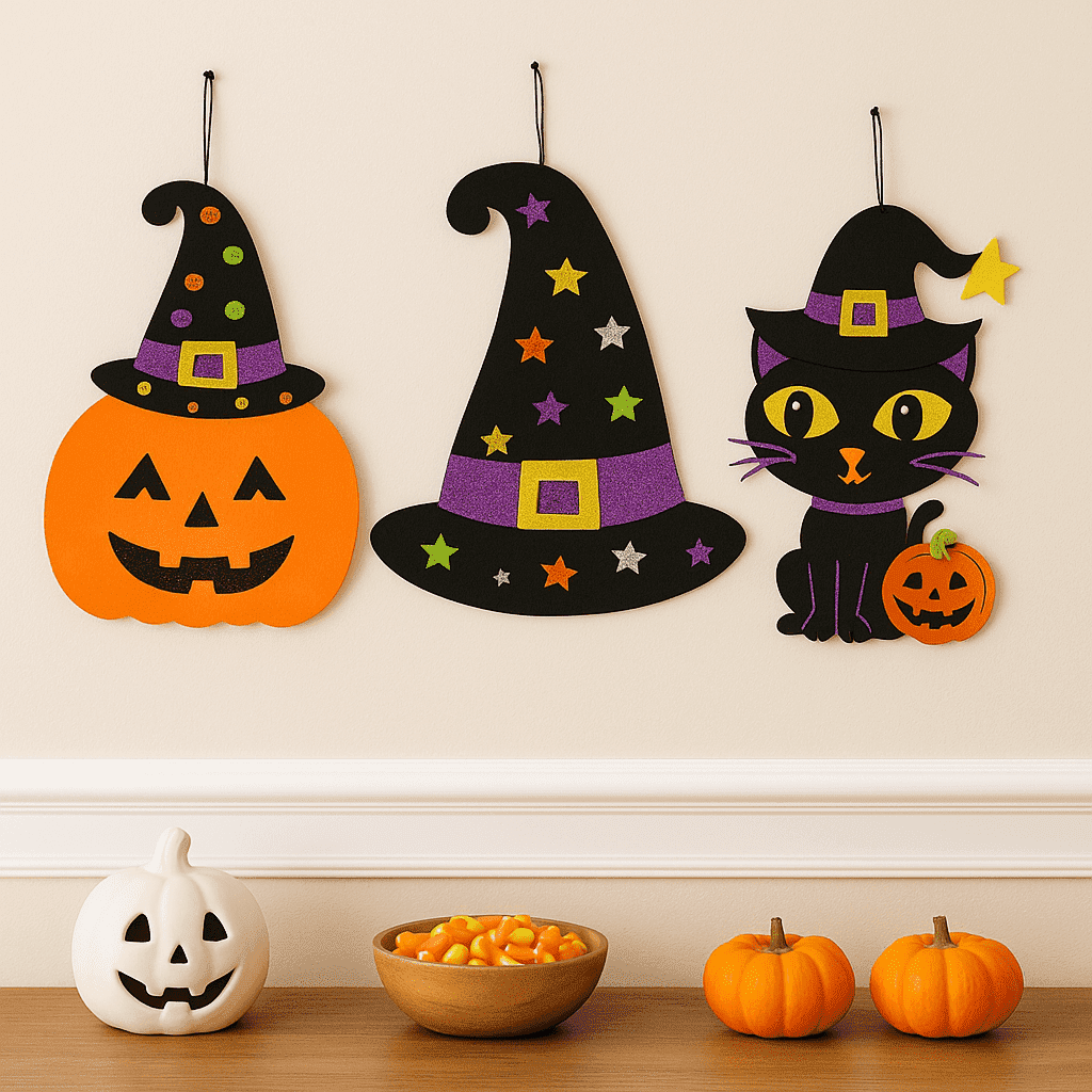Decorae Halloween Pumpkin Decorating Kit - Unicorn & Mermaid Theme, 13 Reusable Metal Pieces, No-Carve Accessories For Real Or Foam Pumpkins