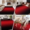 thumbnail image 6 of Gradient Red Black Washable Living Room Rugs 5'x8', Modern Abstract Minimalist Red Ocean Beach Low Pile Throw Large Area Rug Non-Slip Sturdy Edge Binding Carpet for Living Room Kitchen Office, 6 of 9