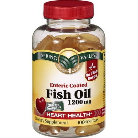 Spring Valley Enteric Coated 1200mg Fish Oil, 200ct