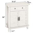 thumbnail image 2 of Farmhouse Storage Cabinet, Rustic Buffet Sideboard Cabinet with Drawer and Doors, Multi-Functional Entryway Storage Cabinet for Kitchen, Dining Room, Entryway, 2 of 7