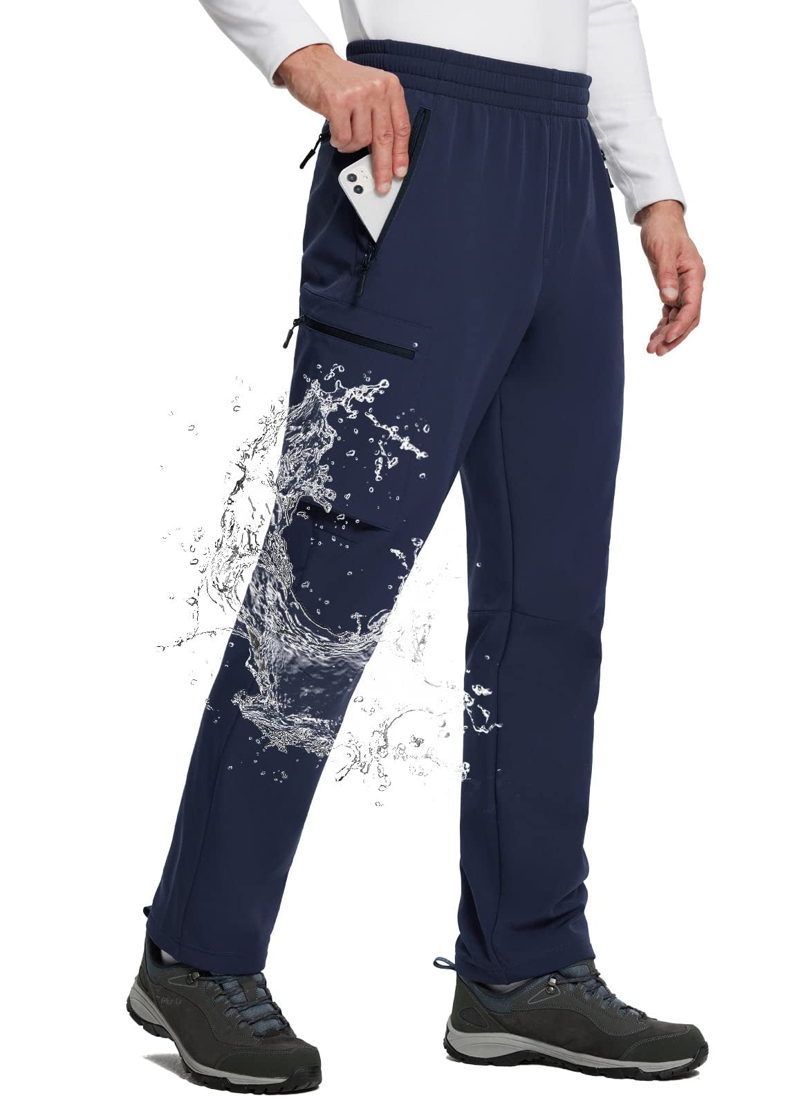 BALEAF Men's Waterproof Hiking Pants Winter Insulated Snow Ski Pants