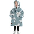 thumbnail image 2 of Wehilion 2-6YR Oversized Sweatshirt Hooded Blanket Sherpa Hoodie for Girls Boy Wearable Blanket Hoodie for Kids Toddlers, 2 of 6