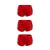 Soffe Girl's Volleyball Mesh Short Multipack (Pack of 3), XL, Red