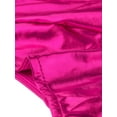 thumbnail image 5 of MODA NOVA Metallic Halter Neck Top for Juniors Deep V Neck Backless Holographic Crop Tops Hot Pink XS, 5 of 5