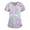 EA06-Light Purple, variant on ADSSDQ Womens Easter Scrubs Tops Casual Short Sleeve V Neck Tops Bunny Egg Hunt Print Working Uniform Scrub Shirts For Women with Pockets Black S