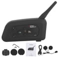 thumbnail image 1 of Casco de motocicleta Walkie-Talkie Bluetooth Intercomunicador impermeable con función FM para 4 usuarios V4-1200, 1 of 14