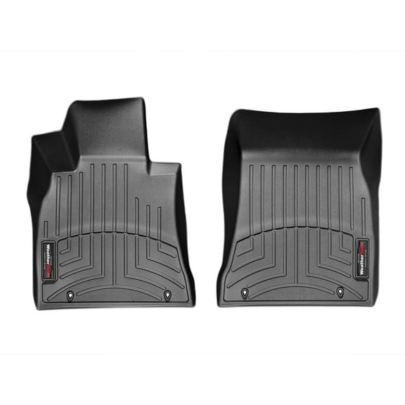 WeatherTech Custom Fit FloorLiners compatible with Genesis, G80, G90 - 1st Row (Driver & Passenger), Black