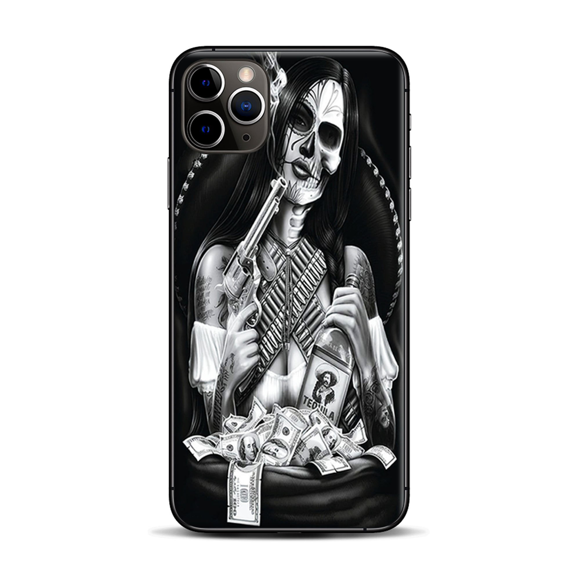 Skin Decal Vinyl Wrap for  Fire HD 8 Tablet 8 inch stickers skins cover/ Skull girl Gangster Day of the Dead 