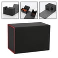thumbnail image 4 of Funda protectora de cuero PU Macarena para tarjetas comerciales contenedor de tarjetas de ladrillos línea roja negra, 4 of 8