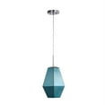 thumbnail image 3 of Carro Home Taurus 10.7" Modern Jewel Tone Glass Pendant Light in London Blue, 3 of 5