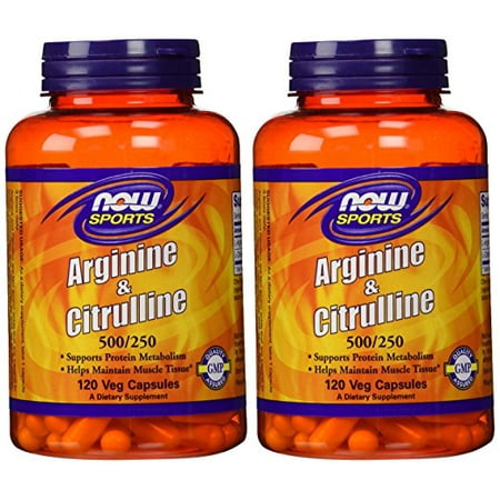 Now Foods - Arginine & Citrulline 500/250mg 120 Capsules (Pack of