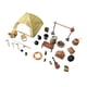 thumbnail image 4 of Kit de tienda de campaña en miniatura a escala 1/64, simulación de resina, coleccionables, pintados en miniatura para diseño de escenas en miniatura,, 4 of 7