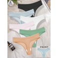 thumbnail image 1 of 6 Piezas Bragas T-Back Canalé Sin Costuras Multicolor-5, 1 of 15