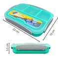 thumbnail image 2 of Contenedor de Alimentos Lonchera Lunch Box Contenedor Topper Hermético con 4 Divisiones Segos Contenedor Hermético, 2 of 4