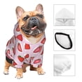thumbnail image 3 of KLL Hand Drawn Strawberry for Basic Dog Hoodie - Pet Hoodie Sweater with Leash Hole - Cute Dog Sweatshirt - Pet Clothes Hooded Sweatshirt for Dog & Cat -Large, 3 of 8