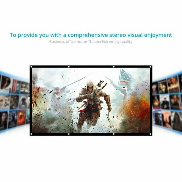 72 Inch Portable Projector Screen Hd 4 3 White 60 Inch Diagonal Projection Screen Foldable Home Theater For Wall Projection Indoors Outdoors Walmart Com Walmart Com