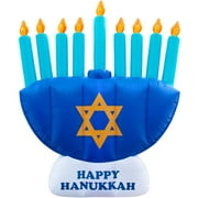 Holidayana 8 Ft Tall Giant Inflatable Hanukkah Menorah Holiday Yard Decoration
