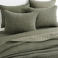 thumbnail image 4 of EVERGRACE Stonewashed 100% Natural Cotton Waffle Quilt Set Queen Size 3 Pieces, Soft, Breathable & Substantial Bedding, Quilted Coverlet Bedspread with 2 Shams for All Seasons, Olive Green, 4 of 8