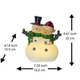 thumbnail image 3 of Snowman Statue Lighted LED Battery Operated Indoor Christmas Decor, 3 of 6