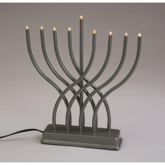 Electric Menorah-Finish:Pewter