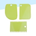 thumbnail image 4 of EeaseMX 3 raspadores de masa de doble cara, peines curvos, planos y flexibles para procesador de alimentos, para hornear pan, masa y pasteles (verdes)., 4 of 7