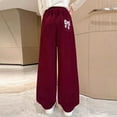 thumbnail image 4 of Kogui Girls Wide Legged Sweatpants Girls Sweatpants - Soft Joggers - Casual Athletic Sweatpants for Girls Size 10-12 (Wine,10-12 Years), 4 of 9