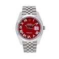 thumbnail image 1 of Pre-Owned Rolex Datejust 41MM 126300 Red Roman Diamond Dial Smooth Bezel Stainless Steel Jubilee Bracelet, 1 of 8