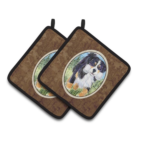 Carolines Treasures SS8860PTHD Bernese Mountain Dog Pair of Pot Holders, 7.5HX7.5W, multicolor