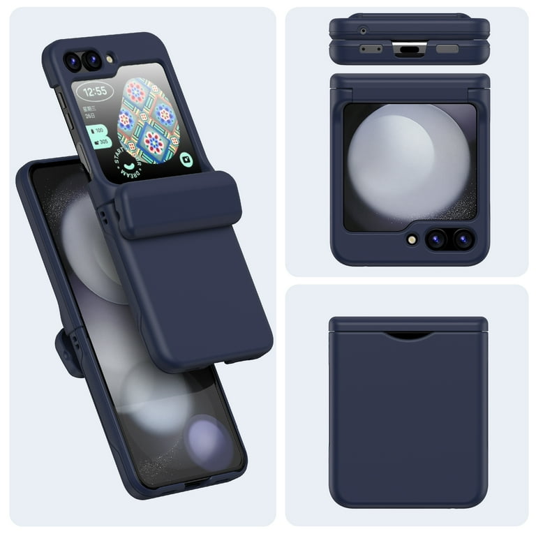 Galaxy Z Flip 5 本体　カバーセット for Samsung Galaxy Z Flip 5 Case with Spring Hinge Protection