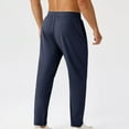 thumbnail image 6 of Men's Lightweight Running Pants Elastic Waist Stretch Jogging Golf Workout Loose Trousers with Pockets Navy, 6 of 6