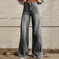 thumbnail image 6 of ZenCart Women's Baggy Jeans High Waist Wide Leg Denim Pants Casual Loose Straight Leg Trousers for Street Work, 6 of 8