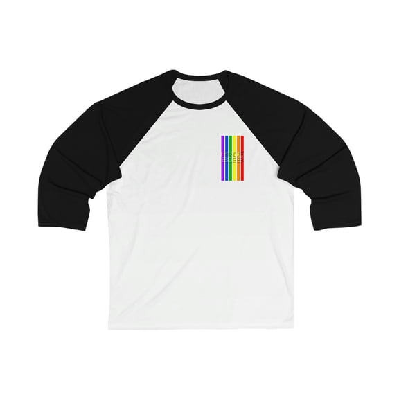 Pride 2023 Unisex 34 Sleeve Baseball Tee by Artist A.Melo