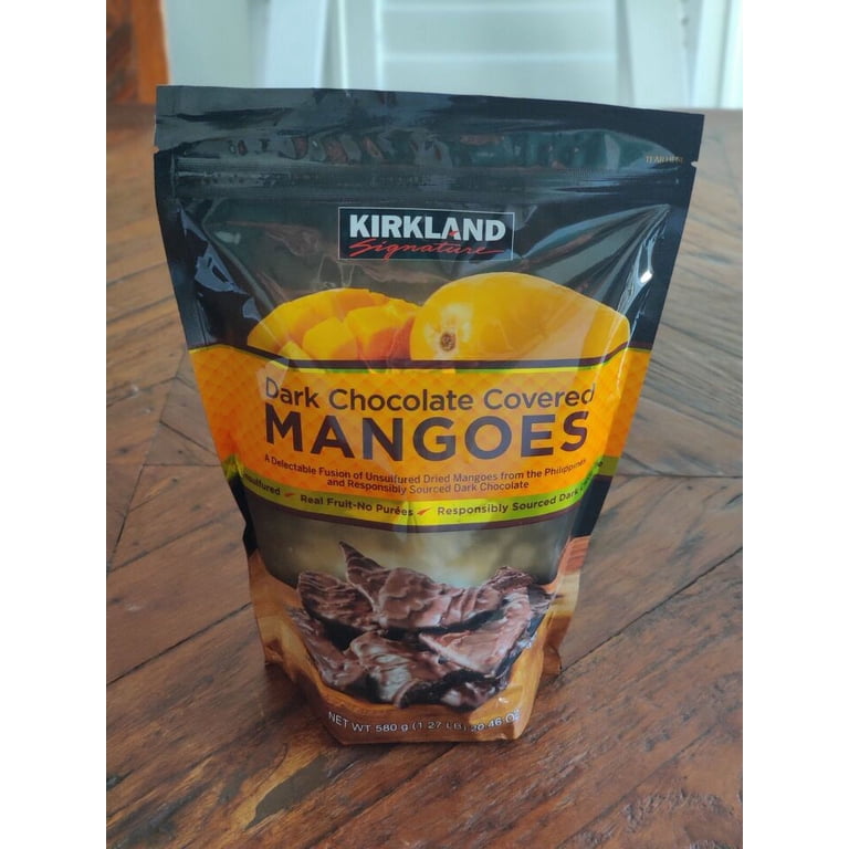 2 Packs Kirkland Signature Dark Chocolate Covered Mangoes 20.46 oz