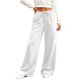 thumbnail image 2 of Purcolt Womens Athletic Pants Casual Drawstring Elastic Waist Wide Leg Sweatpants Comfort Loose Fit Trousers with Pockets for Running Workout Gym, 2 of 9