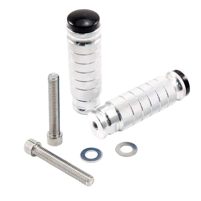 Colaxi 2 Pieces Motorcycle Rear Footrests Foot Peg 8mm Screw, Directly Replace Anti Slip, Motorbike Accessories Rear Seat Foot Pedal