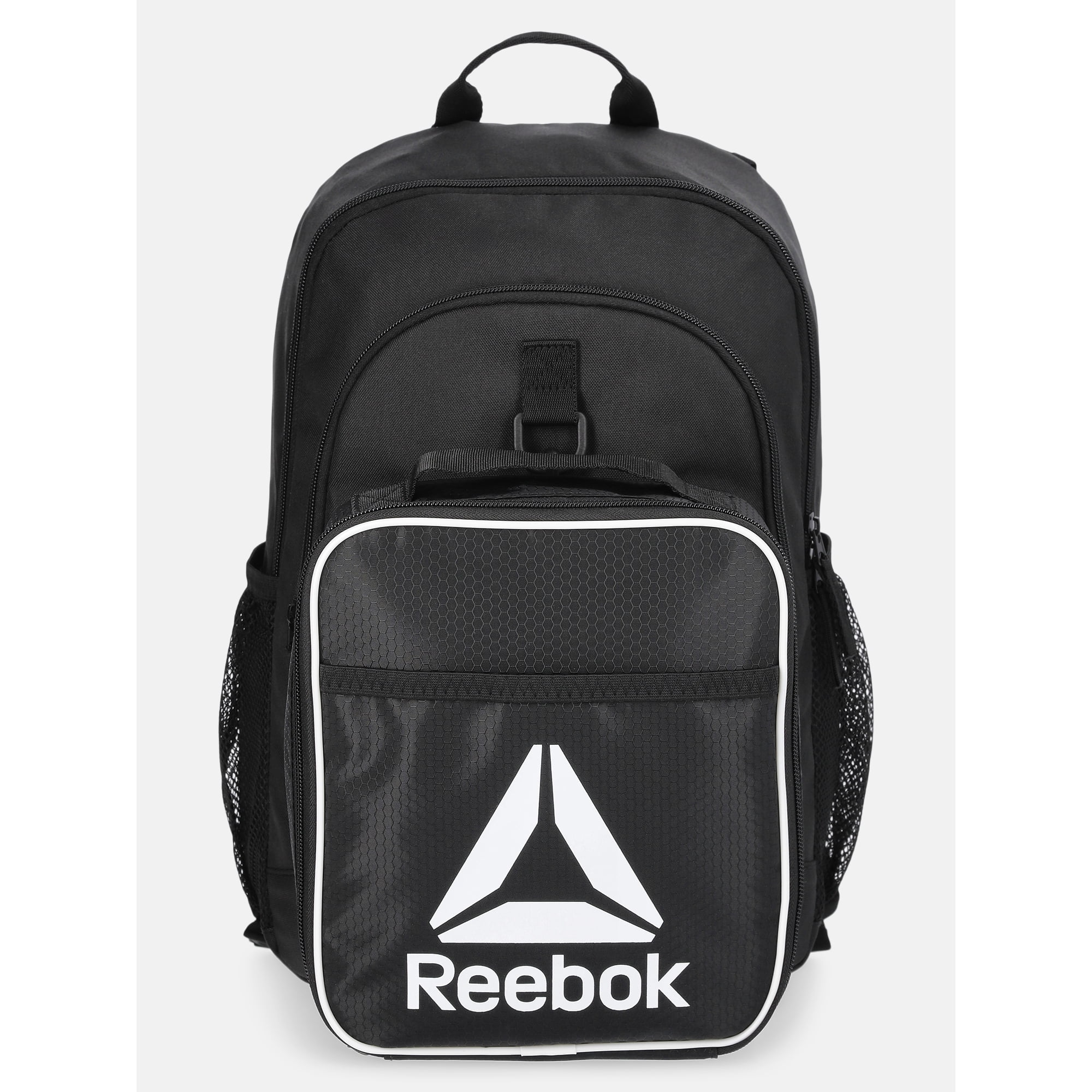 Reebok Kids' Charlie 17" Laptop Backpack and Lunch Bag Set, 2-Piece, Black