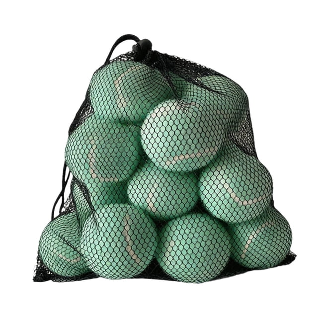 12 pelotas de tenis de goma para entrenamiento y ejercicio. Verde