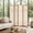 Light Brown, variant on 4 Panel Room Divider Folding Privacy Screen Decorative Freestanding Japanese Indoor Partition For Bedroom Home Office Apartment Wood Frame White Panel Space Divider,Black