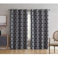 thumbnail image 2 of THD Damask Print 100% Full Blackout Grommet Window Curtain Panels Noise Reduction, Room Darkening, and Privacy - 2 Panels, 2 of 4
