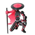 thumbnail image 7 of Collectible Red Articulated 3D Printed Ghost Samurai Warrior Action Figure Assembly Model Kit, 7 of 7
