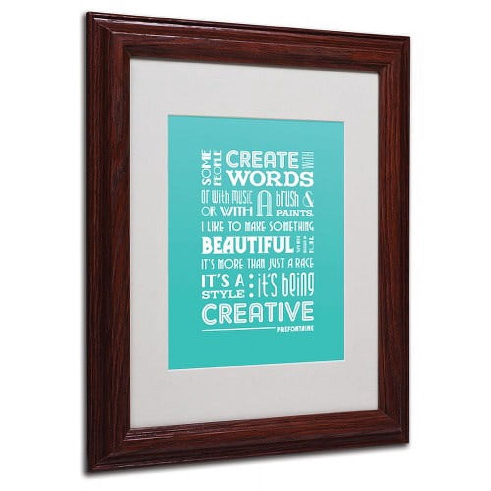 Trademark Fine Art "Creative Running I" Matted Framed Art by Megan Romo, Wood Frame