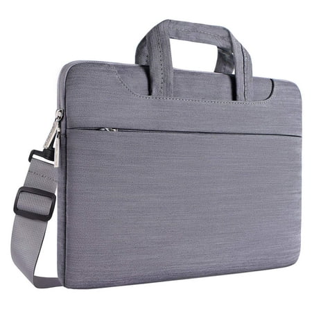 Laptop Shoulder Bag Sleeve Briefcase, Denim Fabric Carry Case Cover for 12.9 iPad Pro / 13-13.3 Inch Laptop / Notebook Computer / MacBook Air / MacBook Pro,