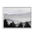 thumbnail image 4 of Stupell Industries Pine Trees Silhouettes Foggy Mountain Range Peaks Photograph White Framed Art Print Wall Art, Design by Lori Deiter, 4 of 5