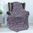 thumbnail image 4 of Fruit Soft Flannel Fleece Throw Blanket, Pattern with Abstract Figs in Purple Shades Healthy Eating Dieting, Cozy Plush for Indoor and Outdoor Use, 50" x 70", Blue Violet Purple, by Ambesonne, 4 of 5