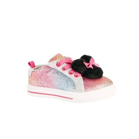 Disney Minnie Mouse Toddler Girls' Casual Pom Sneaker